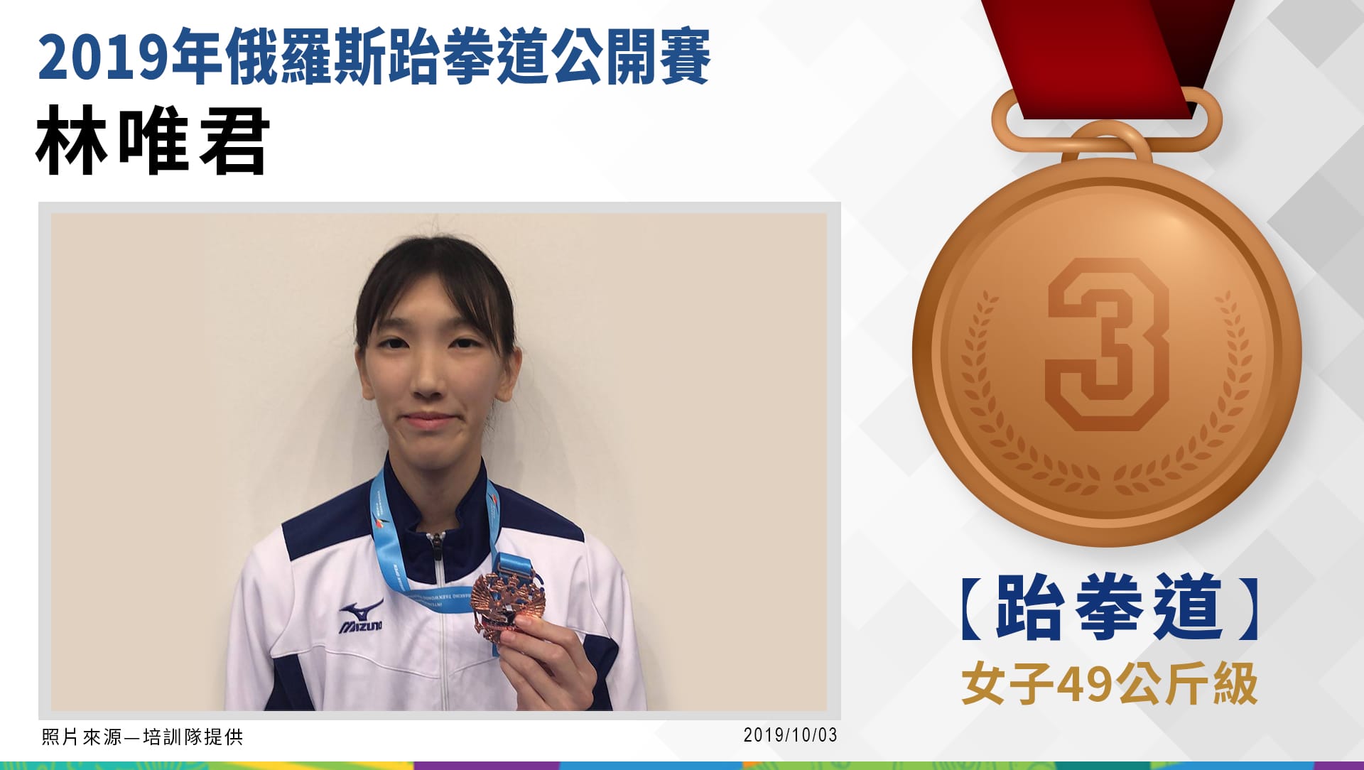 林唯君－女子49公斤級－銅牌