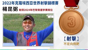 楊昆弼(取得2024年巴黎奧運參賽席位)-射擊不定向飛靶-銅牌
